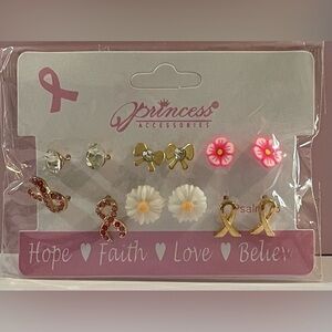 NEW 6 PC HOPE FAITH LOVE BELIEVE EARRINGS